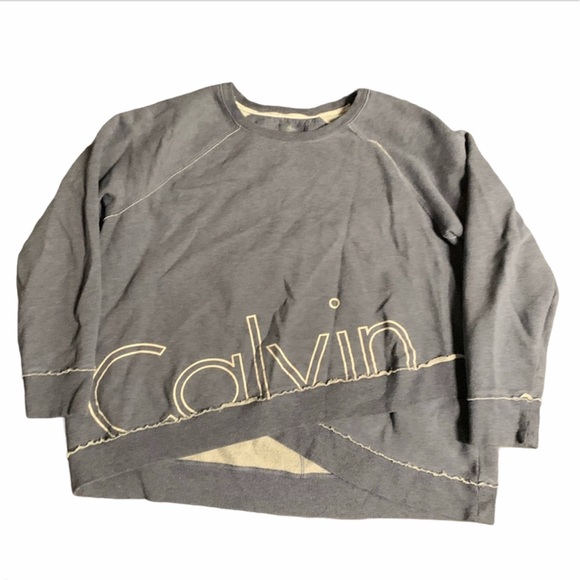 Calvin Klein Tops - XL Calvin Klein Blue Performance Sweatshirt